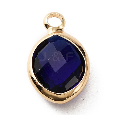 Faceted Glass Pendants KK-WH0046-59G-09-1