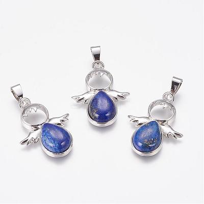 Natural Lapis Lazuli Pendants G-G651-A08-1
