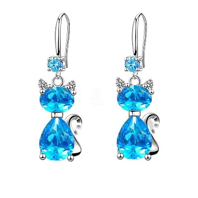 Alloy Rhinestone Dangle Earrings FS-WG213CF-03-1