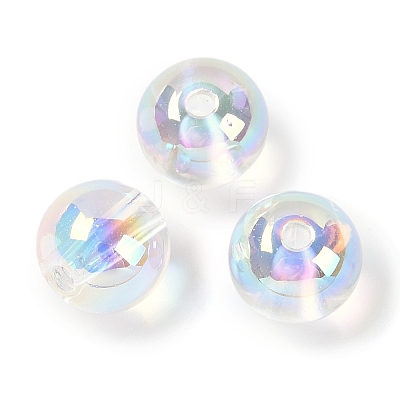 Plating Acrylic Beads OACR-S145-09-1