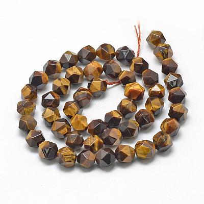 Natural Tiger Eye Beads Strands G-R448-8mm-04-1