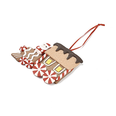 Christmas Car Handmade Polymer Clay Pendant Decorations LS-HJEW-P017-03C-1