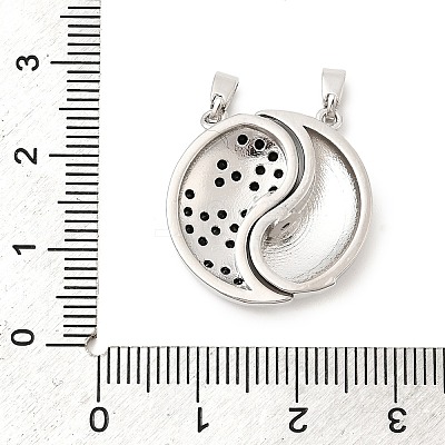 Valentine's Day Brass Micro Pave Cubic Zirconia Split Pendants KK-H251-01B-P-1
