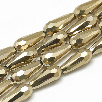 Electroplate Glass Beads Strands EGLA-Q099-D02-1