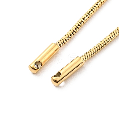 304 Stainless Steel Round Snake Chain Bracelet Making STAS-B044-01G-1