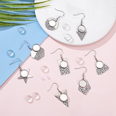 16Pcs 8 Style 304 Stainless Steel Earring Hooks STAS-CA0001-84-1