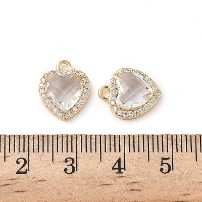 Brass Micro Pave Cubic Zirconia Pendants KK-L250-03G-01-1