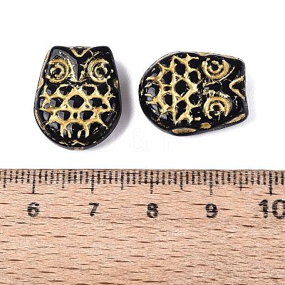 Owl Glass Beads GLAA-T025-65M-04-1