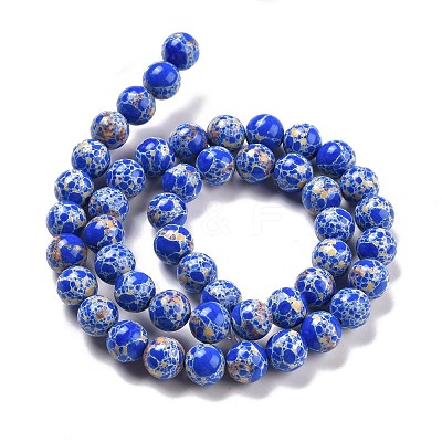 Synthetic Imperial Jasper Beads Strands G-E568-01B-03-1