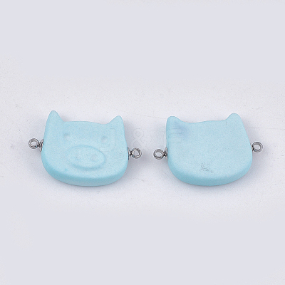 Handmade Porcelain Links connectors PORC-T002-66D-1