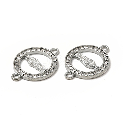 Alloy Connector Charms with Rhinestone FIND-H039-25P-1