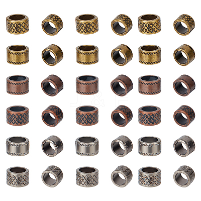 60Pcs 6 Style  Tibetan Style Alloy Spacer Beads FIND-AR0003-23-1