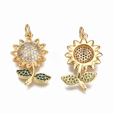 Brass Micro Pave Cubic Zirconia Pendants LS-ZIRC-Q200-013-NF-1