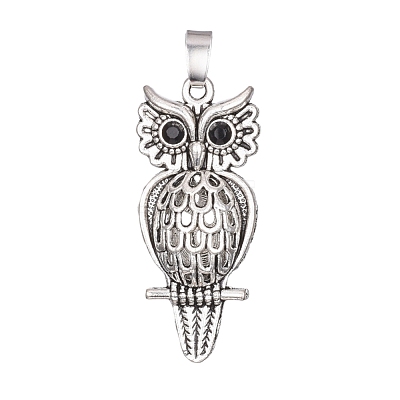 Antique Silver Plated Alloy Pendants ALRI-L046-O01-AS-1