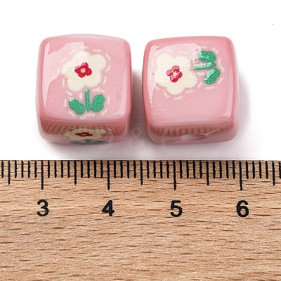 Printed Opaque Acrylic Beads SACR-A009-01C-1