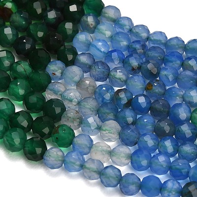 Gradient Color Natural Chalcedony Beads Strands GG-NH0004-A01-01B-1