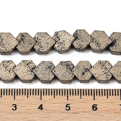 Electroplated Natural Lava Rock Beads Strands G-K388-04A-08-1