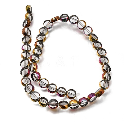 Electroplated Transparent Glass Beads Strands GL-CBA98F0-06C-02-1