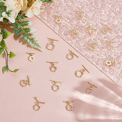 40Pcs 10 Styles Alloy Toggle Clasps FIND-ME0002-90-1