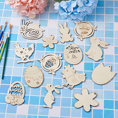 Wooden Cutouts Ornaments WOOD-TA0002-39-1