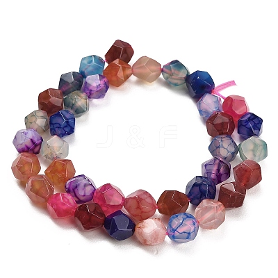 Natural Agate(Dyed & Heated) Beads Strands G-K425-B08-01-1