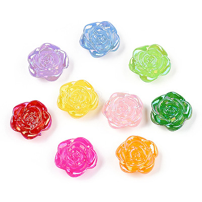 Opaque Acrylic Beads PACR-T017-01-1