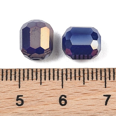 Electroplate Column Glass Beads EGLA-A043-02-AB16-1