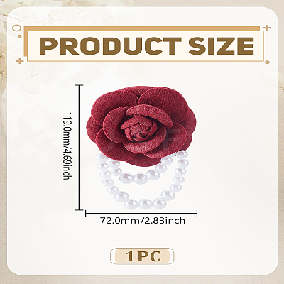 1Pc Cloth Flower Brooch JEWB-LP0010-04A-1