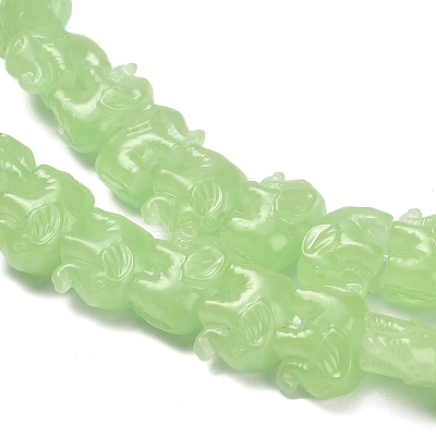 Synthetic Coral Dyed Carved Bead BSHE-H114-04B-1