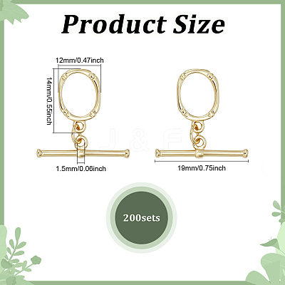 20 Bags Brass Toggle Clasps KK-ME0003-88-1