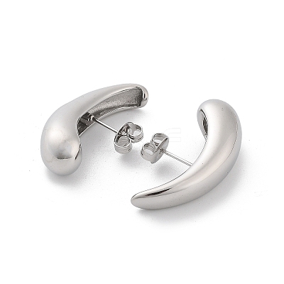 Non-Tarnish 304 Stainless Steel Stud Earrings EJEW-H115-18P-1