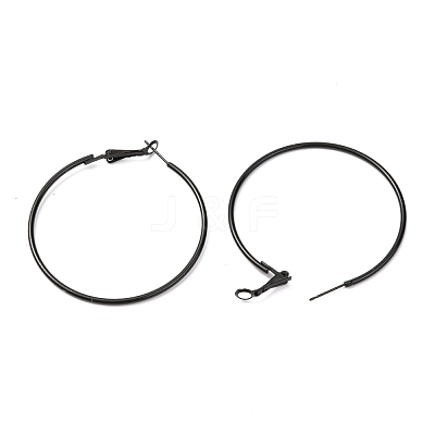 Baking Paint 201 Stainless Steel Hoop Earrings EJEW-P185-C03-01-1