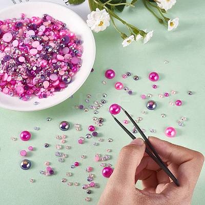 60g Resin patch multi size mixed pearl patch DIY jewelry accessories(2 bags) JX586J-1