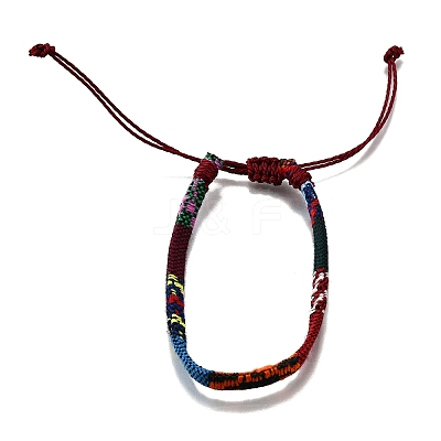 Adjustable Bohemian Style Cotton & Linen Cord Braided Bracelets for Friendship OB0004-24-1