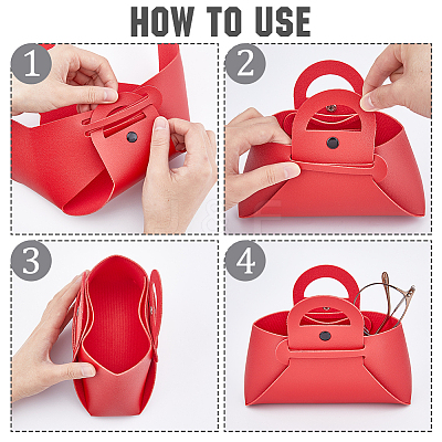 4Pcs 4 Colors Pouch Case Shape PVC Glasses Case AJEW-FH0003-57-1