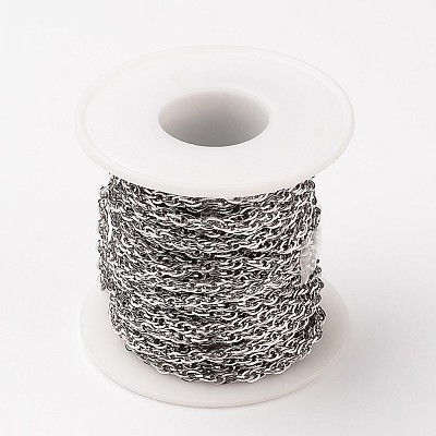 Tarnish Resistant 304 Stainless Steel Rope Chains CHS-L015-10-1