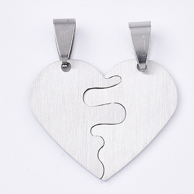Non-Tarnish 201 Stainless Steel Split Pendants STAS-T048-11-1
