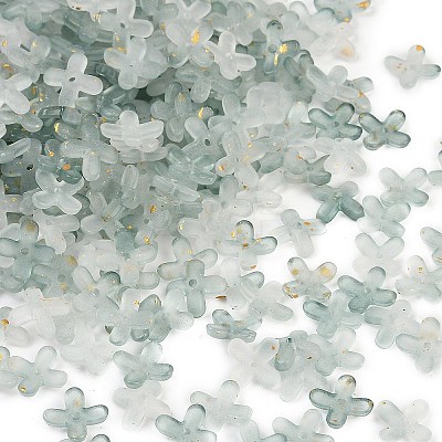 Metal Enlaced Acrylic Bead Caps OACR-G044-01H-1