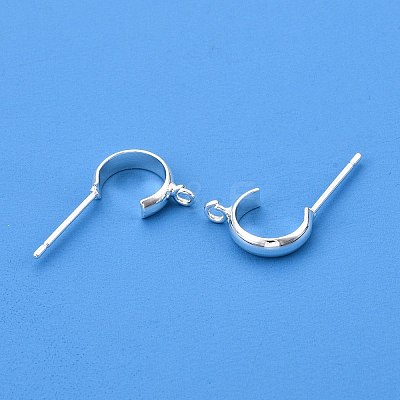 Brass Ear Stud Findings KK-WH20013-03S-1
