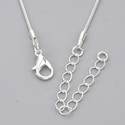 Brass Snake Chain Necklaces X-MAK-T006-11A-S-1