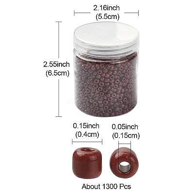 1300Pcs 6/0 Glass Seed Beads SEED-YW0002-19C-1