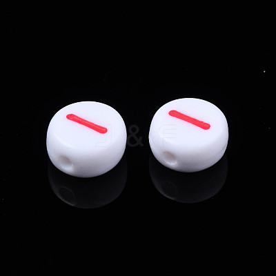 White Opaque Acrylic Beads MACR-T038-18-1-1