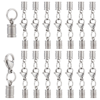 20 Sets 304 Stainless Steel Lobster Claw Clasps STAS-PH0004-74-1