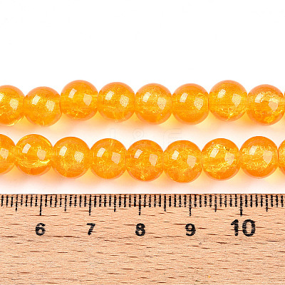 Transparent Crackle Glass Bead Strands GLAA-T025-8mm-02J-1