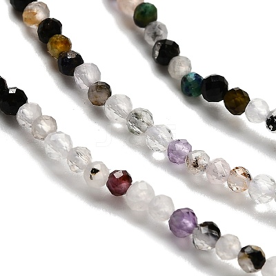 Natural & Synthetic Mixed Gemstone Beads Strands G-RM2025-A16-2mm-B-1