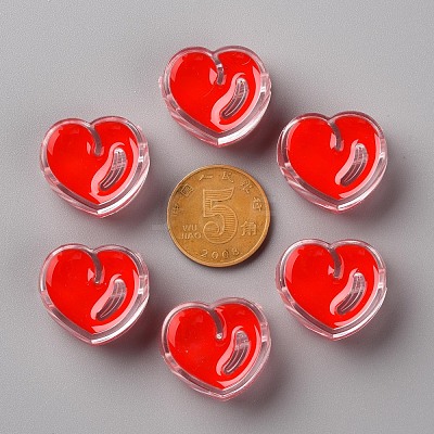 Transparent Enamel Acrylic Beads TACR-S155-004-1