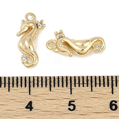 Brass Micro Pave Cubic Zirconia Charms KK-I719-37G-1