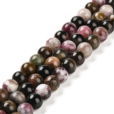 Natural Multicolor Tourmaline Beads Strands G-B048-B02-01-1