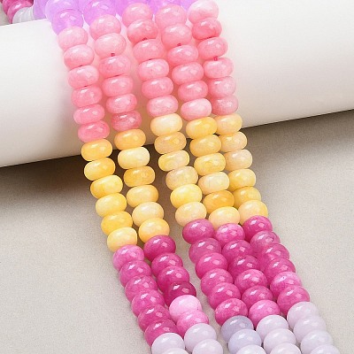 Gradient Color Natural White Jade Beads Strands X-G-NH0006-A09-01-1