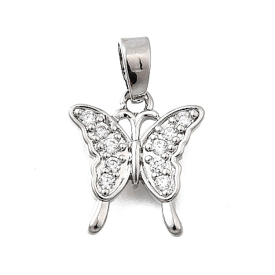 Brass Micro Pave Cubic Zirconia Charms KK-P336-16A-P-1